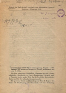 Rejestr budowy galeony : zabytek z r. 1572 = Register des Baues einer polnischen Galeone : Handschrift aus dem J. 1572