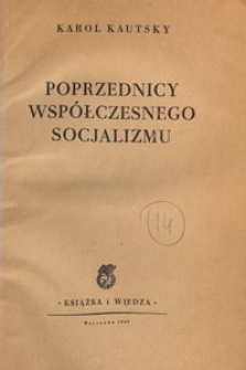 Poprzednicy współczesnego socjalizmu
