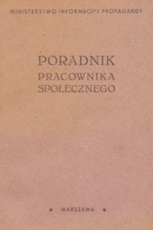 Poradnik Pracownika Społecznego, 1946.04.15 nr 1