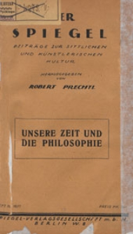 Der Spiegel : Beiträge zur sittlichen und künstlerischen Kultur, 1919 H 16/17