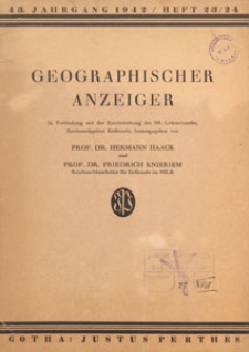 Geographischer Anzeiger : Blätter für den geographischen Unterricht, 1942 H. 23/24