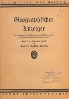 Geographischer Anzeiger : Blätter für den geographischen Unterricht, 1940 H. 5/6
