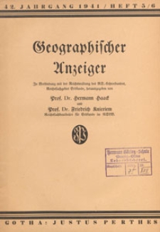 Geographischer Anzeiger : Blätter für den geographischen Unterricht, 1941 H. 5/6