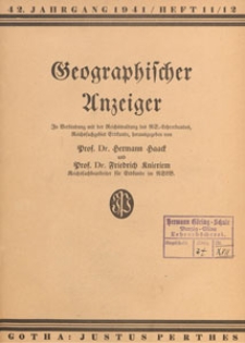 Geographischer Anzeiger : Blätter für den geographischen Unterricht, 1941 H. 11/12