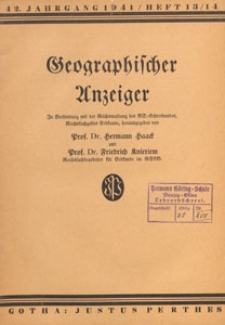 Geographischer Anzeiger : Blätter für den geographischen Unterricht, 1941 H. 13/14