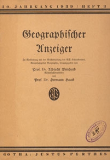 Geographischer Anzeiger : Bl&auml;tter f&uuml;r den geographischen Unterricht, 1939 H. 3