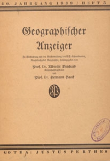 Geographischer Anzeiger : Bl&auml;tter f&uuml;r den geographischen Unterricht, 1939 H. 5