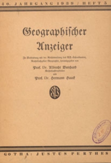 Geographischer Anzeiger : Blätter für den geographischen Unterricht, 1939 H. 5
