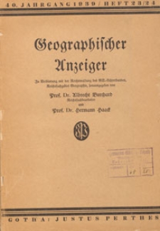 Geographischer Anzeiger : Bl&auml;tter f&uuml;r den geographischen Unterricht, 1939 H. 23/24