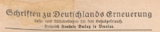 Schriften zu Deutschlands Erneuerung : Lese- und Arbeitsbogen f&uuml;r den Schulgebrauch, 1935 Nr 53