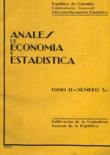 Anales de Economia y Estadistica : Rep&uacute;blica de Colombia, Direcci&oacute;n Nacional de Estadistica, 1939.07 nr 3