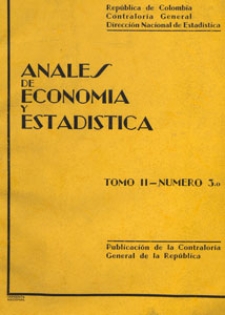 Anales de Economia y Estadistica : República de Colombia, Dirección Nacional de Estadistica, 1939.07 nr 3