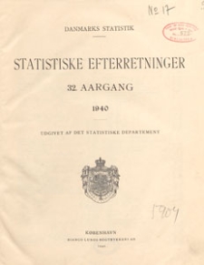 Statistiske Efterretninger, 1940.02.27 nr 9