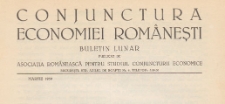 Conjunctura Economiei Rom&acirc;neşti, 1939.03