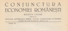 Conjunctura Economiei Româneşti, 1939.03