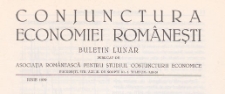 Conjunctura Economiei Rom&acirc;neşti, 1939.06