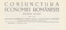 Conjunctura Economiei Româneşti, 1939.09-10