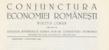 Conjunctura Economiei Româneşti, 1939.11-12