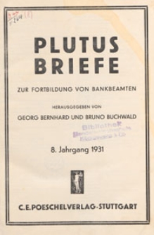 Plutus-Briefe zur Fortbildung von Bankbeamten, 1931.03 Brief 3