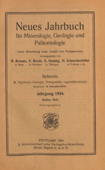 Neues Jahrbuch für Mineralogie, Geologie und Paläontologie. Referate. 2, Allgemeine Geologie, Petrographie, Lagerstättenlehre, 1928 H 3