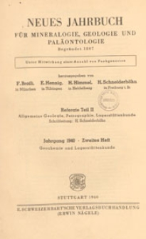 Neues Jahrbuch für Mineralogie, Geologie und Paläontologie. Referate. 2, Allgemeine Geologie, Petrographie, Lagerstättenlehre, 1940 H 2