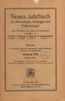 Neues Jahrbuch für Mineralogie, Geologie und Paläontologie. Referate. 2, Allgemeine Geologie, Petrographie, Lagerstättenlehre, 1935 H 6
