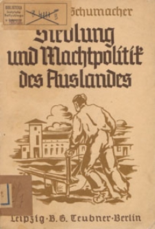Siedlung und Machtpolitik des Auslandes