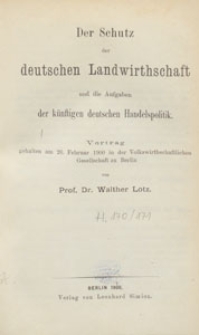 Volkswirthschaftliche Zeitfragen : Vortr&auml;ge und Abhandlungen, 1900 H. 170-171