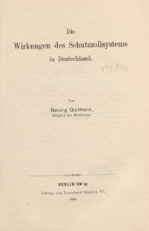 Volkswirthschaftliche Zeitfragen : Vorträge und Abhandlungen, 1909 H. 243-244