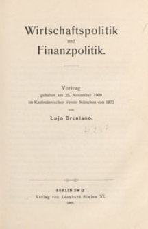 Volkswirthschaftliche Zeitfragen : Vortr&auml;ge und Abhandlungen, 1909 H. 247