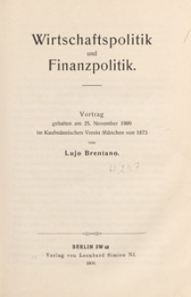 Volkswirthschaftliche Zeitfragen : Vorträge und Abhandlungen, 1909 H. 247