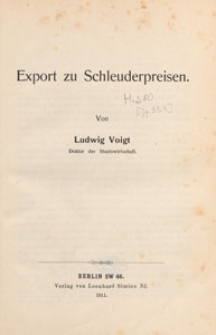 Volkswirthschaftliche Zeitfragen : Vortr&auml;ge und Abhandlungen, 1911 H. 260