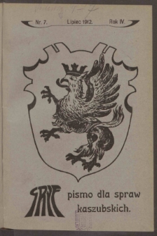 Gryf : pismo dla spraw kaszubskich 1912 nr. 10 [red. odpow. i nacz. Aleksander Majkowski]