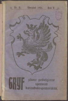 Gryf : pismo poświęcone sprawom kaszubsko-pomorskim 1921 nr. 2