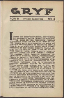 Gryf : pismo poświęcone sprawom kaszubsko-pomorskim 1931-32 nr.2