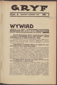 Gryf : pismo poświęcone sprawom kaszubsko-pomorskim 1931-32 nr.3
