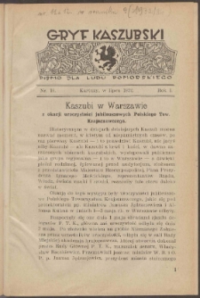 Gryf : Gryf kaszubski pismo dla ludu pomorskiego 1932 nr.10