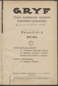 Gryf : pismo poswięcone sprawom kaszubsko-pomorskim 1934