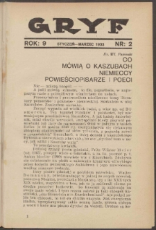 Gryf : pismo poświęcone sprawom kaszubsko-pomorskim, 1934 nr.2