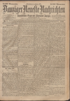 Danziger Neueste Nachrichten : unparteiisches Organ und allgemeiner Anzeiger 1896 nr 9