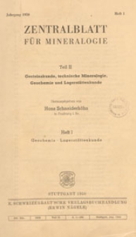 Neues Jahrbuch für Mineralogie, Geologie und Paläontologie. Referate. 2, Allgemeine Geologie, Petrographie, Lagerstättenlehre, 1950 H 1