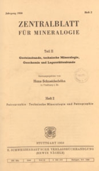 Neues Jahrbuch für Mineralogie, Geologie und Paläontologie. Referate. 2, Allgemeine Geologie, Petrographie, Lagerstättenlehre, 1950 H 2