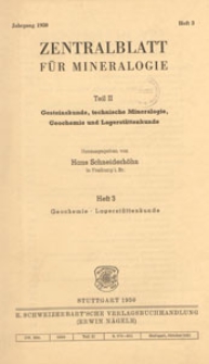 Neues Jahrbuch für Mineralogie, Geologie und Paläontologie. Referate. 2, Allgemeine Geologie, Petrographie, Lagerstättenlehre, 1950 H 3