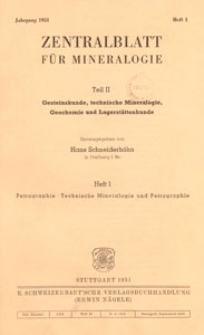Neues Jahrbuch für Mineralogie, Geologie und Paläontologie. Referate. 2, Allgemeine Geologie, Petrographie, Lagerstättenlehre, 1951 H 1