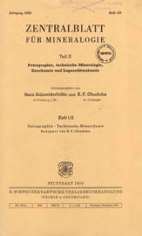 Neues Jahrbuch für Mineralogie, Geologie und Paläontologie. Referate. 2, Allgemeine Geologie, Petrographie, Lagerstättenlehre, 1958 H 1/2