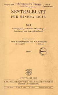 Neues Jahrbuch für Mineralogie, Geologie und Paläontologie. Referate. 2, Allgemeine Geologie, Petrographie, Lagerstättenlehre, 1958 , Inhalt