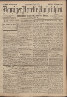 Danziger Neueste Nachrichten : unparteiisches Organ und allgemeiner Anzeiger 1896 nr 19
