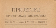 Pregled : prilog "Male Biblioteke", 1902.04.01 nr 3-4