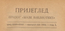 Pregled : prilog "Male Biblioteke", 1902.12.31 nr 23-24
