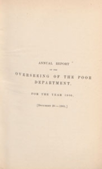 Annual Report of the Executive Department of the City of Boston for the year 1900. Part 2, Document 26